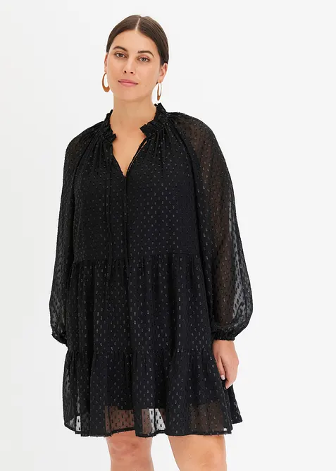 Robe-tunique en voile plumetis irisé, bonprix