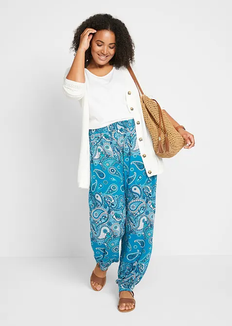 Sarouel fluide en jersey viscose, bonprix