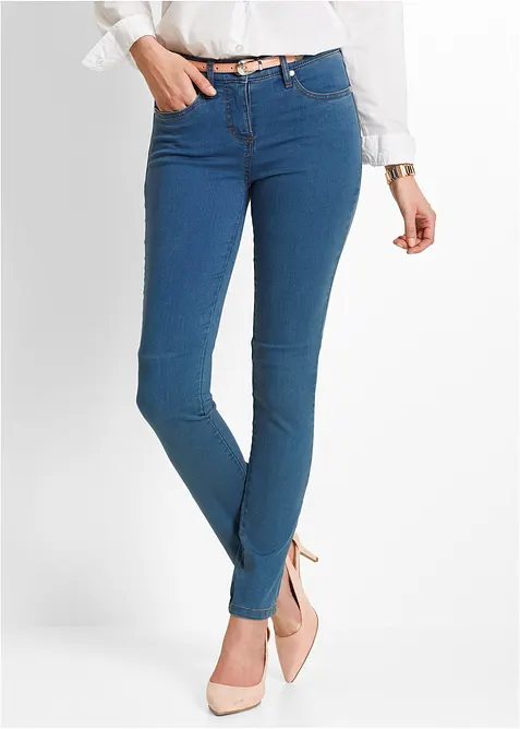 Jean slim taille mi-haute, très extensible, bonprix