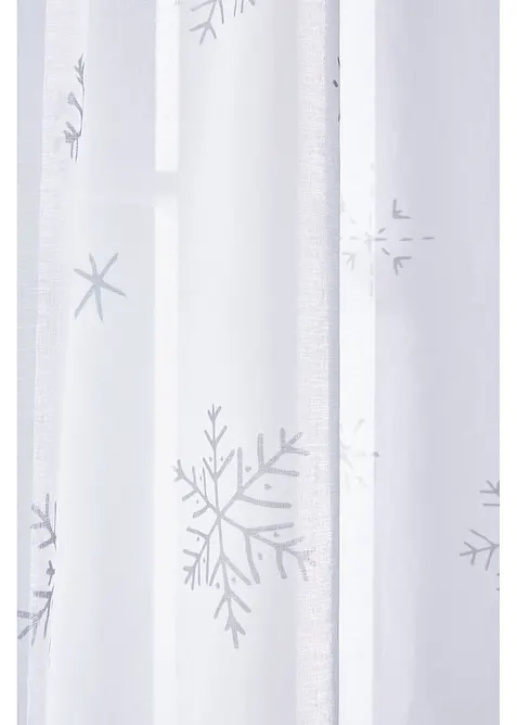 Voilage avec flocons de neige (1 pce), bonprix