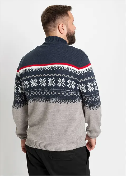 Pull norvégien à col roulé, bonprix