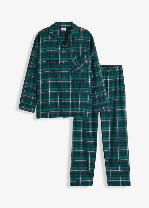 Pyjama boutonné homme en flanelle douce, manches longues, bonprix