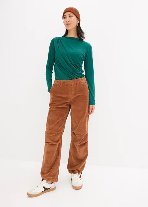 Pantalon en velours côtelé élastique, bonprix