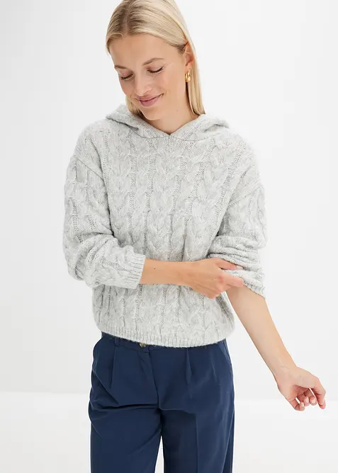 Pull doux en grosse maille contenant de la laine, bonprix