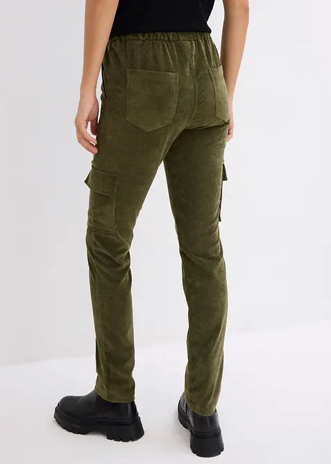 Pantalon taille élastiquée en velours côtelé, bonprix