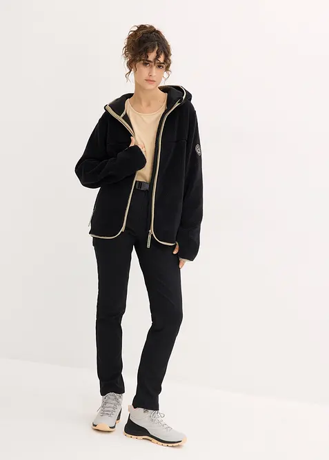 Veste en maille sherpa à capuche, bonprix