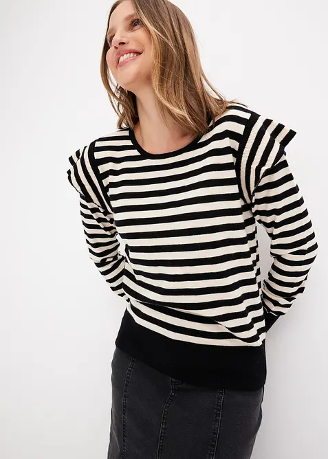 Pull doux en fine maille de viscose mélangée, bonprix