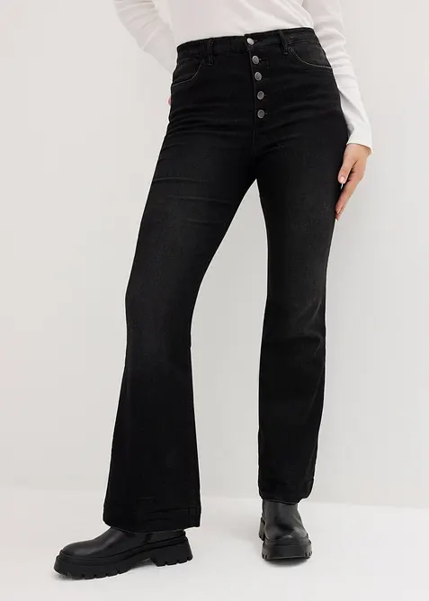 Jean bootcut, taille haute et extensible, bonprix