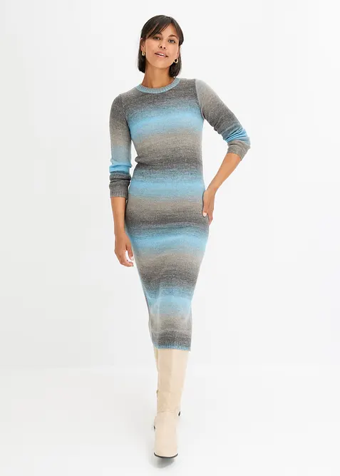 Robe en maille avec dégradé de couleurs, bonprix