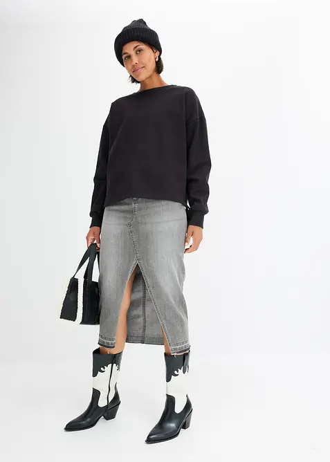 Sweat oversize 100% coton, bonprix