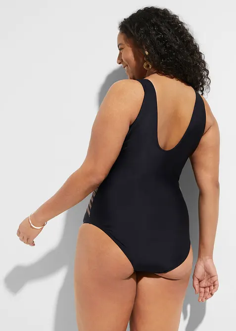 Maillot 1 pièce sculptant effet croisé, maintien modéré, bonprix