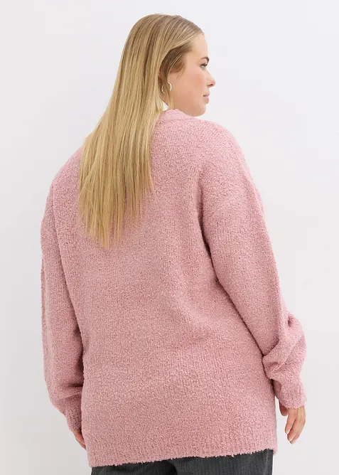 Pull en grosse maille à col en V, bonprix