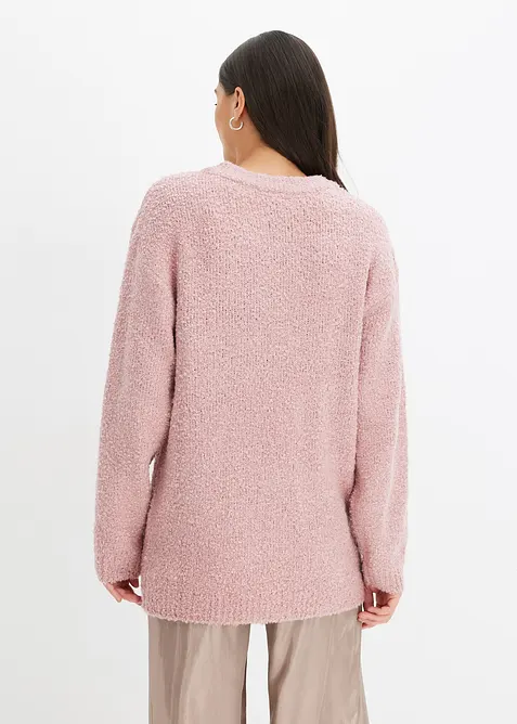 Pull en grosse maille à col en V, bonprix