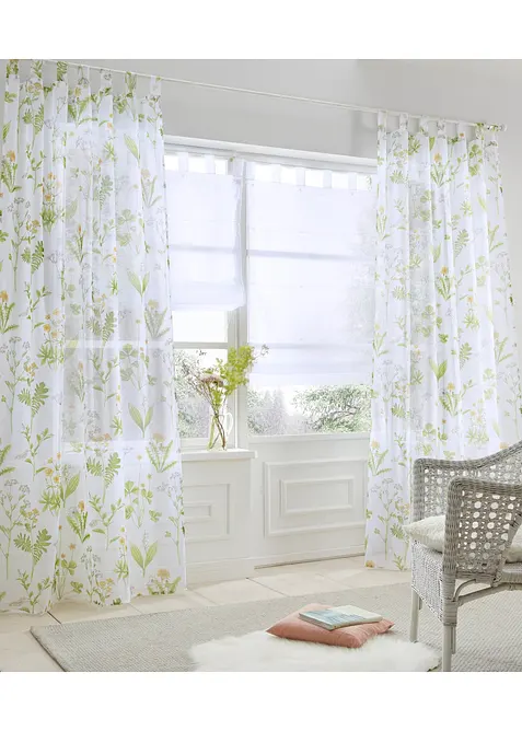 Store pliss&eacute; en voile transparent, bonprix