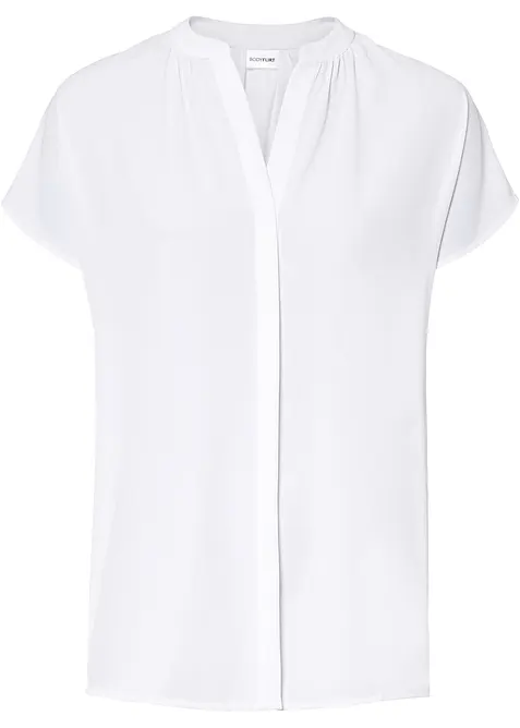 Chemisier manches courtes &agrave; boutonnage invisible, bonprix