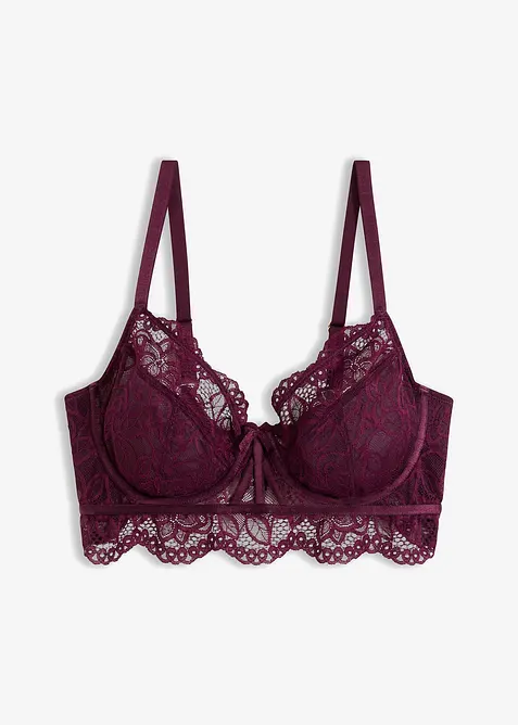 Soutien-gorge long en dentelle, bonprix