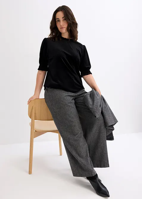 T-shirt avec du velours doux, bonprix