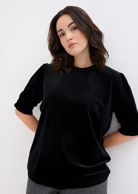 T-shirt avec du velours doux, bonprix