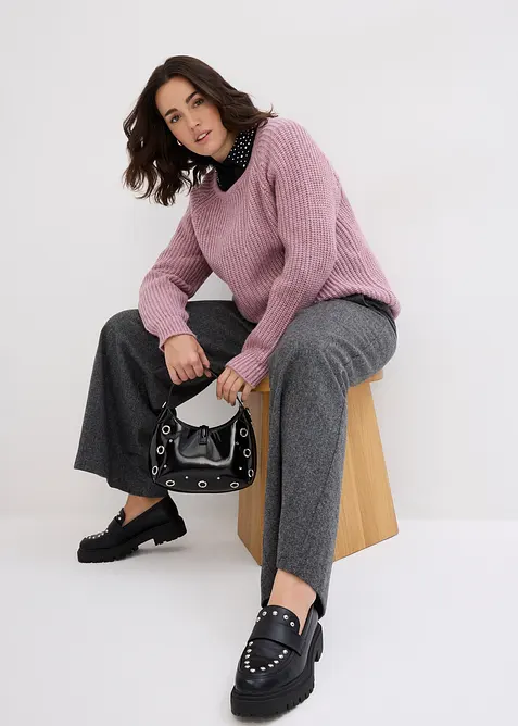 Pull en grosse maille avec fil brillant, bonprix