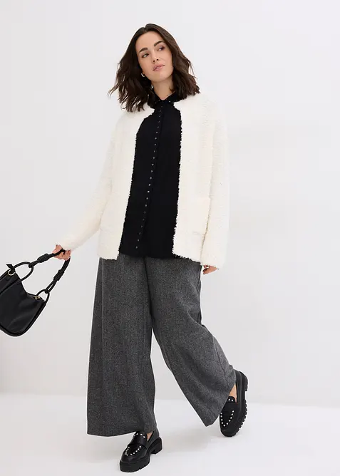 Chemisier avec manchettes &agrave; strass, bonprix