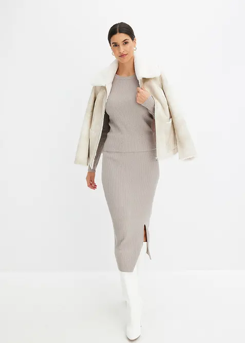 Jupe douce en maille, bonprix