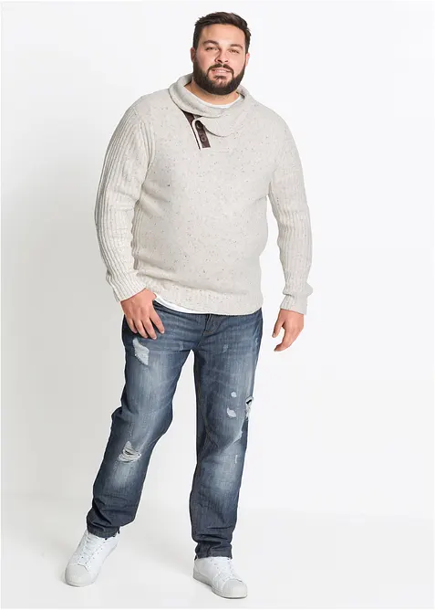 Pull en grosse maille à col châle, bonprix