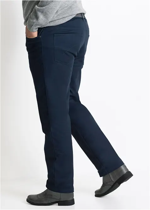 Pantalon extensible regular à doublure chaude en flanelle, droit, bonprix