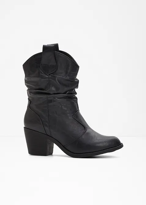 Bottines western à fronces, bonprix