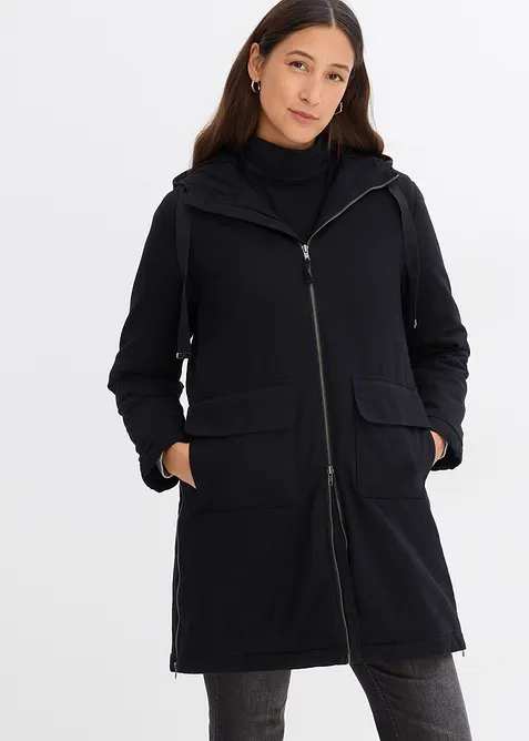 Parka d’hiver rembourrée à capuche doublée sherpa, bonprix