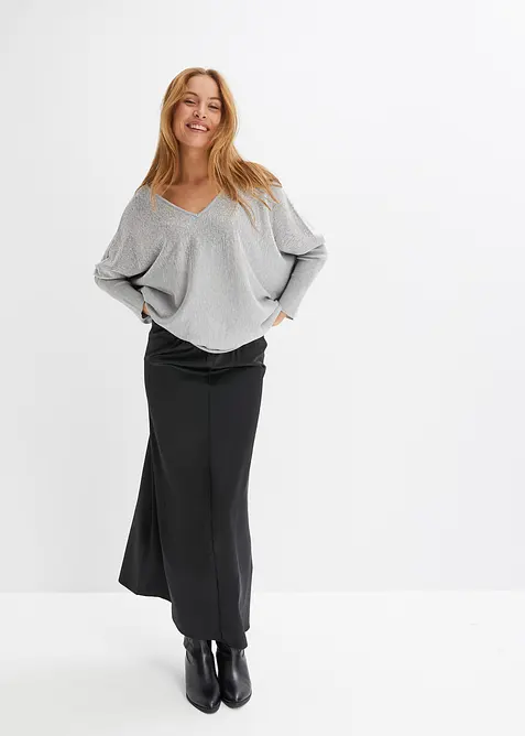 Pull en fine maille avec strass, bonprix