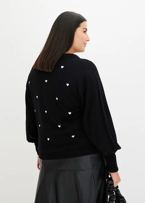 Pull en fine maille de viscose mélangée, bonprix