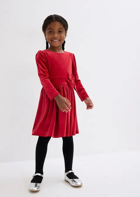 Robe évasée en velours, bonprix