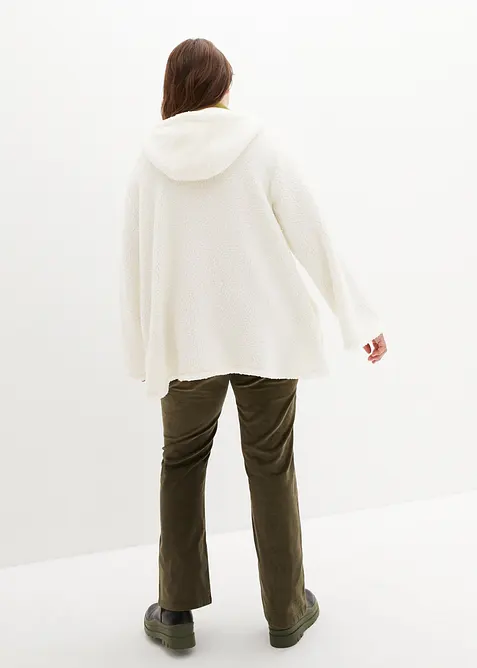 Veste en sherpa coupe trapèze avec fentes latérales, bonprix