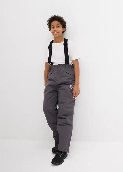 Pantalon de ski imperméable à bretelles et doublure chaude, bonprix