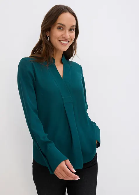 Blouse en mousseline, coupe trapèze, bonprix
