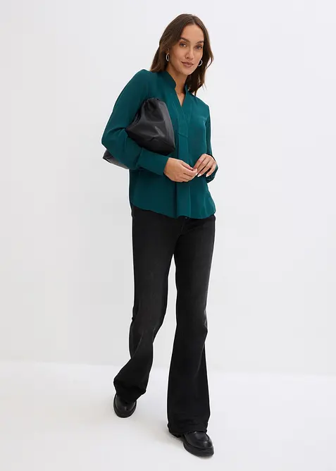Blouse en mousseline, coupe trapèze, bonprix