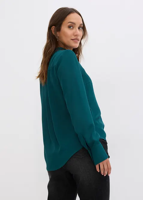 Blouse en mousseline, coupe trapèze, bonprix