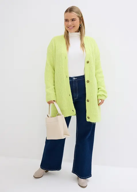 Gilet doux en grosse maille de laine mélangée, bonprix