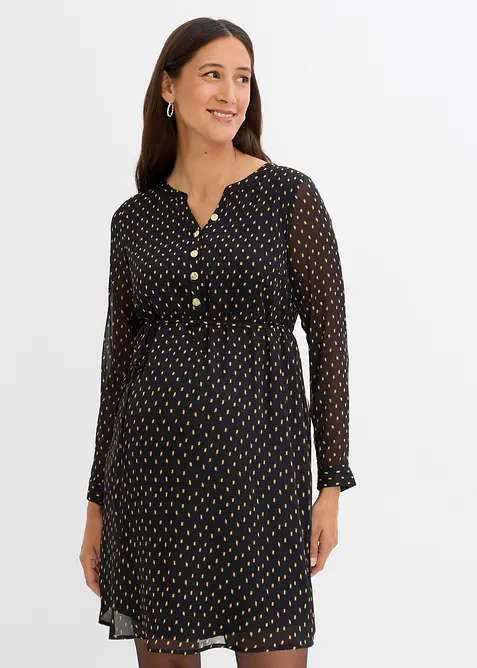 Robe de grossesse et d’allaitement en voile imprimé, bonprix