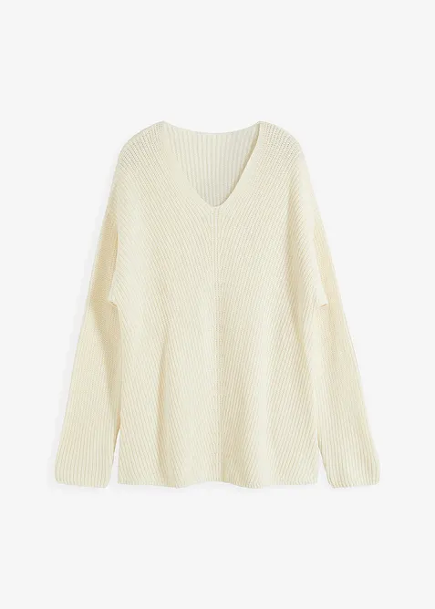 Pull oversize en laine m&eacute;lang&eacute;e, bonprix