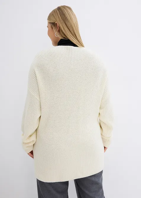 Pull oversize en laine m&eacute;lang&eacute;e, bonprix