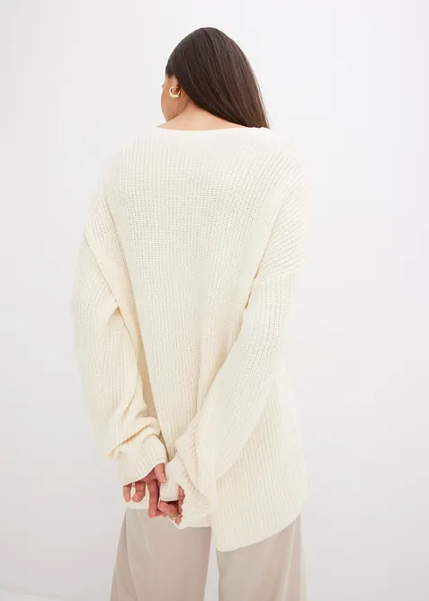 Pull oversize en laine m&eacute;lang&eacute;e, bonprix