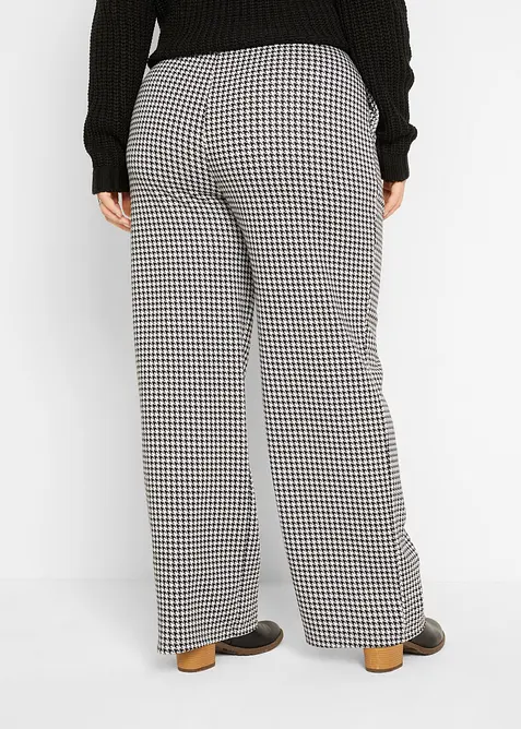 Pantalon large et extensible à motif pied-de-poule, bonprix
