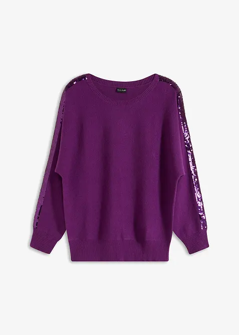 Pull en fine maille à sequins, bonprix