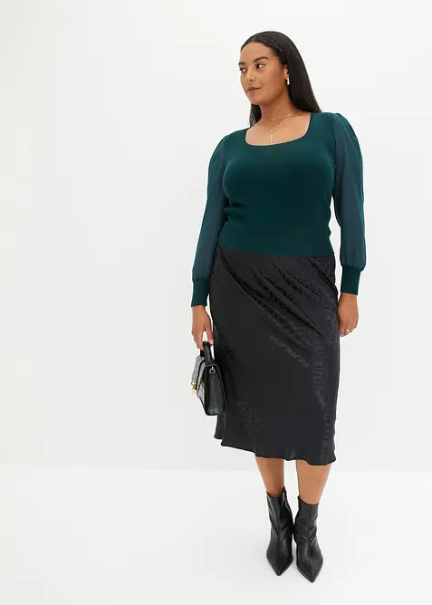 Pull doux en fine maille de viscose majoritaire, bonprix