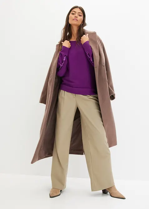 Pull en fine maille à sequins, bonprix