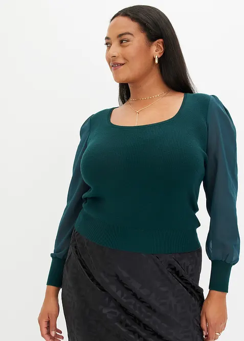 Pull doux en fine maille de viscose majoritaire, bonprix