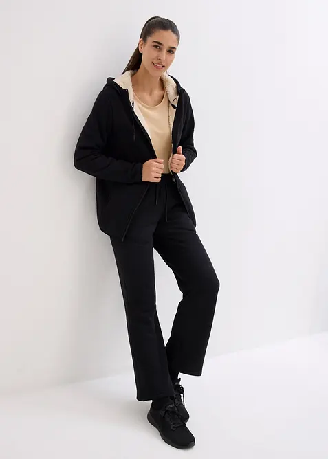 Pantalon de jogging large avec doublure polaire, bonprix