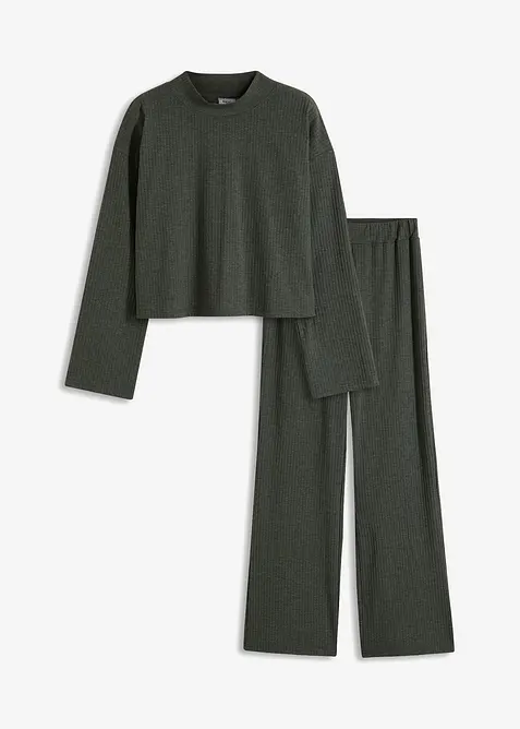 Ensemble d'intérieur oversize en tissu côtelé doux, bonprix