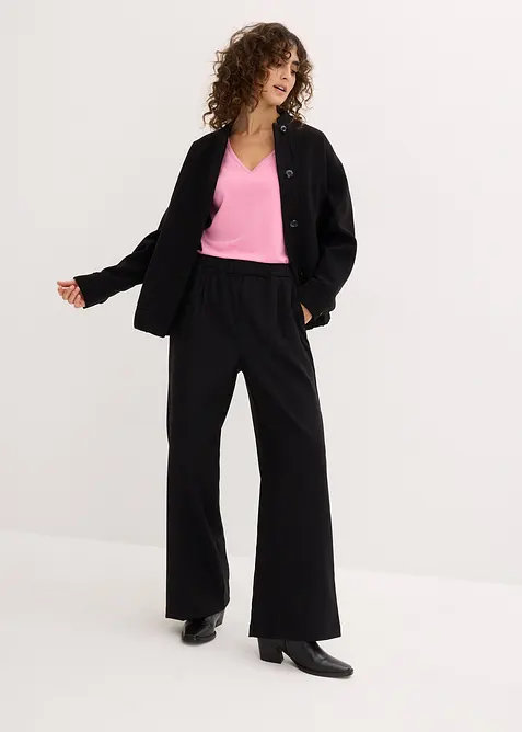 Lot de 2 T-shirts manches longues près du corps, bonprix